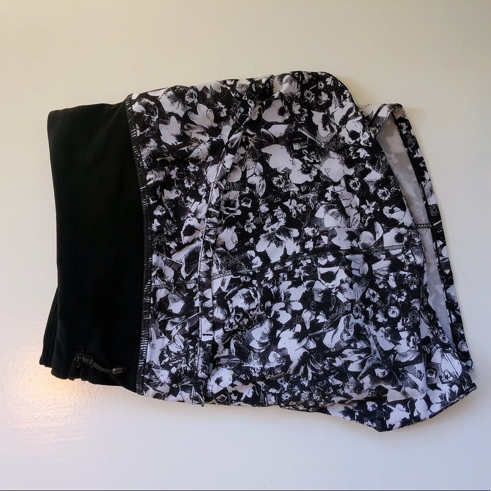 Lululemon shorts with floral pattern